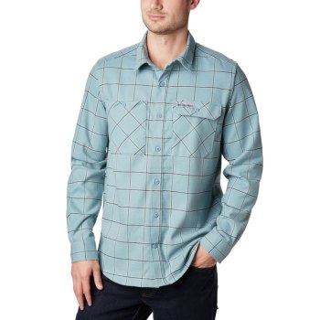 Columbia Outdoor Elements Stretch Flannel, Camisa Azules Para Hombre | 029685-HEK